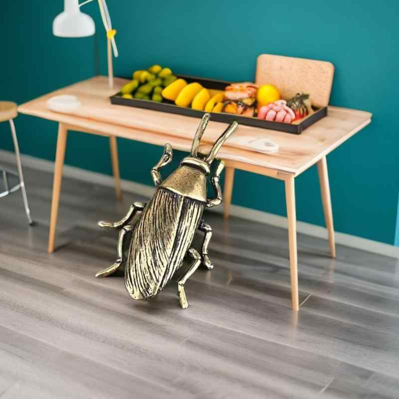 置物 純銅製 ハンドメイド リアル 昆虫 ゴキブリ モチーフ デスク 卓上 オブジェ 観賞用 茶道小物 イン..