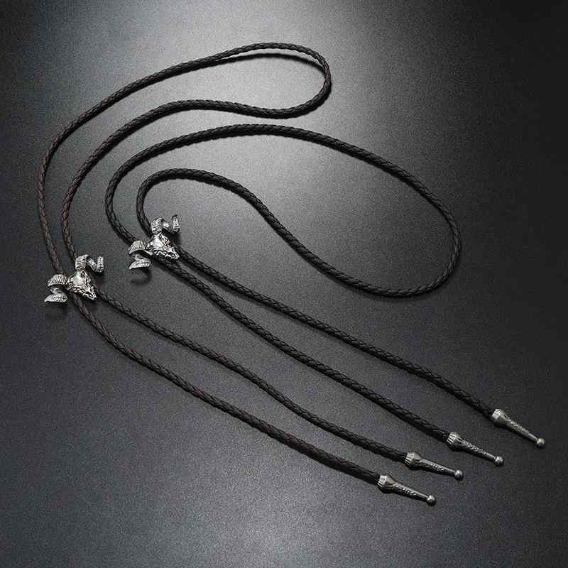 ネクタイ 男女兼用 ウェスタン カウボーイ ボロタイ 欧米風 個性的 カジュアル トレンド ブラック コー..