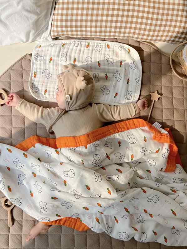 ベビーブランケット 赤ちゃん 新生児 乳幼児 6重ガーゼ 竹繊維 綿素材 無蛍光 A類 接触冷感 吸湿速乾 通気性 吸水性 ふわふわ 肌触り おくるみ タオルケット 掛け布団 ベビーカー お昼寝 冷房対策