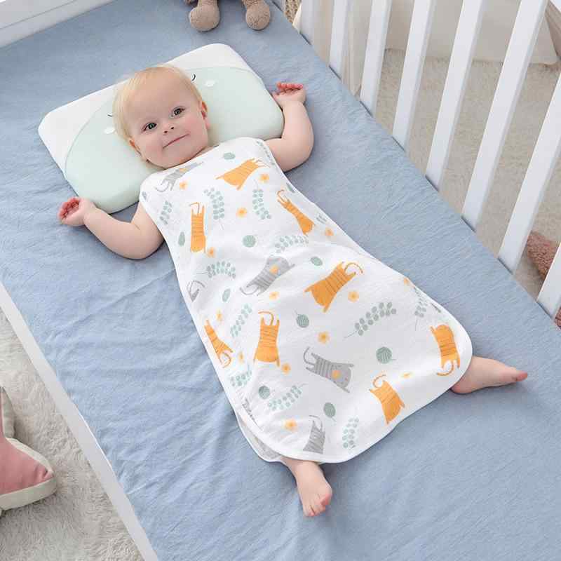 スリーパー ベビー 赤ちゃん 乳幼児 新生児 春夏 綿100% ガーゼ ノースリーブ 薄手 ベストタイプ 通気性 吸湿速乾 肌に優しい 冷房対策 お腹保護 寝冷え防止 パジャマ アニマル柄