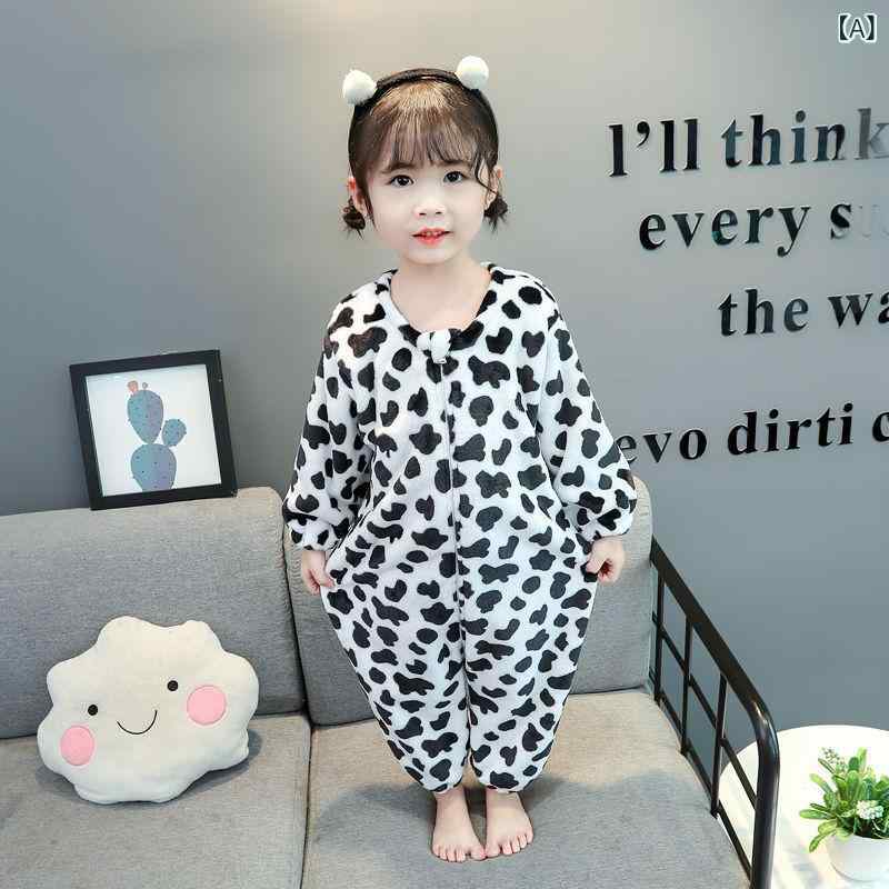 スリーパー ベビー キッズ 男の子 女の子 子供 フランネル ロンパース パジャマ サンゴフリース 足つき つなぎ 保温 あったか 寝冷え防止 キック防止 部屋着 かわいい キャラクター柄 秋冬 2