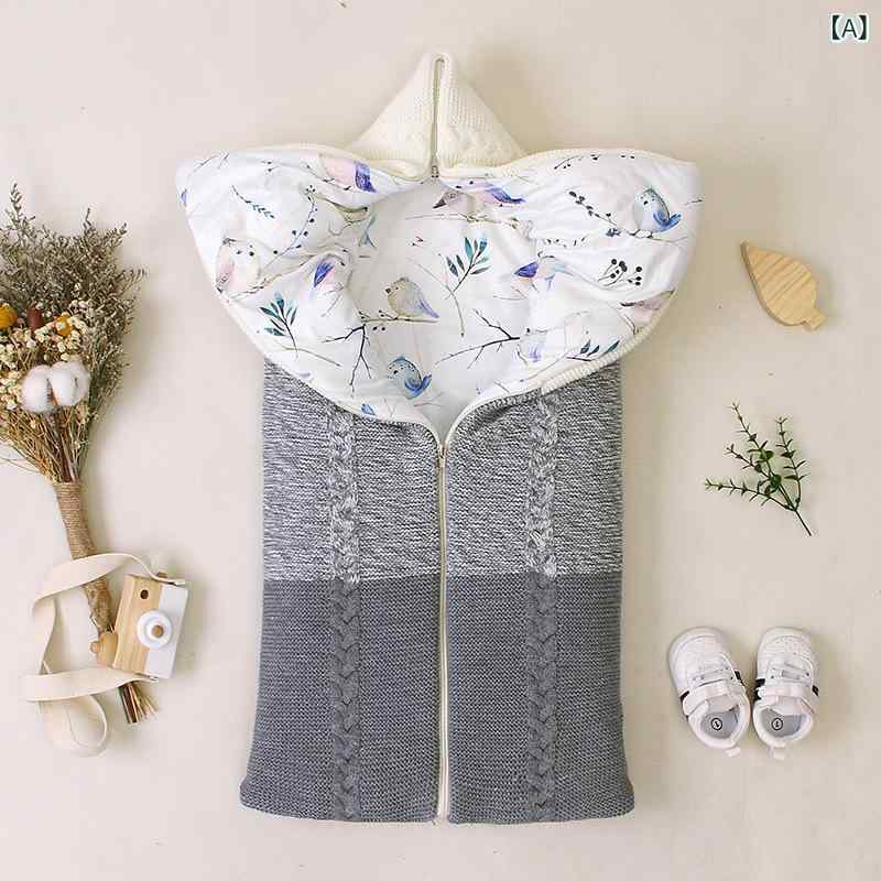 スリーパー ベビー 新生児 封筒型 厚手 ファスナー 寝冷え防止 秋冬 アクリル ウォッシュドコットン 保温 暖かい ぐっすり睡眠 快適 プリント柄 普段使い 寝具 2