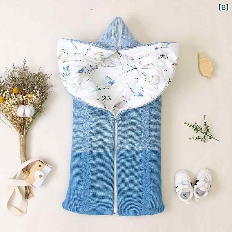 スリーパー ベビー 新生児 封筒型 厚手 ファスナー 寝冷え防止 秋冬 アクリル ウォッシュドコットン 保温 暖かい ぐっすり睡眠 快適 プリント柄 普段使い 寝具 3