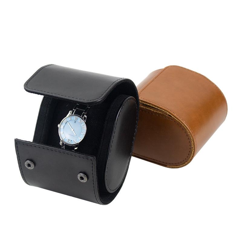ウォッチケース 腕時計 収納ケース ディスプレイ ジュエリー アクセサリー 1本用 携帯用 トラベル 合成..