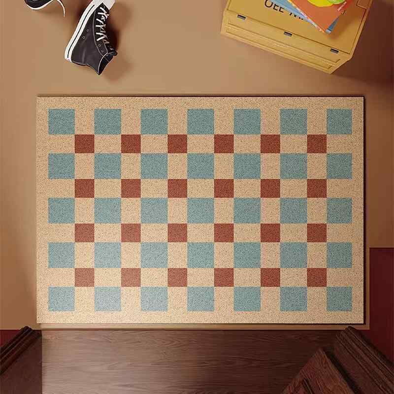 玄関マット フロアマット レトロ ヴィンテージ アンティーク風 泥落とし 汚れ防止 PVC ループパイル カット可能 洗える 滑り止め 屋内 室内用 長方形