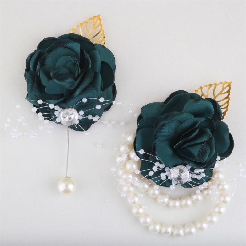 ウェディングコサージュ レディース メンズ 花嫁 新郎 ブライズメイド アッシャー ゲスト リストブーケ ブートニア 結婚式 披露宴 パーティー フォーマル セ...