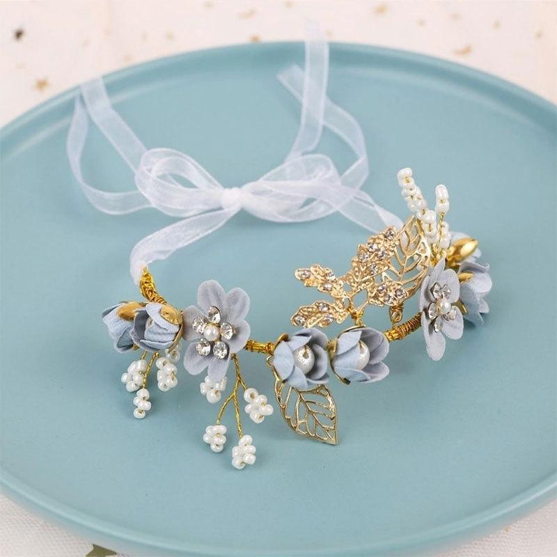 リストブーケ コサージュ レディース 女性用 結婚式 ウェディング ブライズメイド 花嫁 新婦 韓国風 森ガール ボタニカル ナチュラル 爽やか 高級感 造花