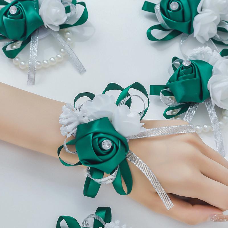 リストブーケ ヨーロッパ風 ロマンチック ウェディング ブライダル 高級感 新郎新婦 両親 介添人 コサージュ ホワイト パープル レッド ピンク系