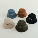 バケットハット キッズ 子供 男の子 女の子 秋冬 ボア 厚手 防寒 アルファベット刺繍 韓国風 つば広 かわいい お出かけ 普段使い(x2)