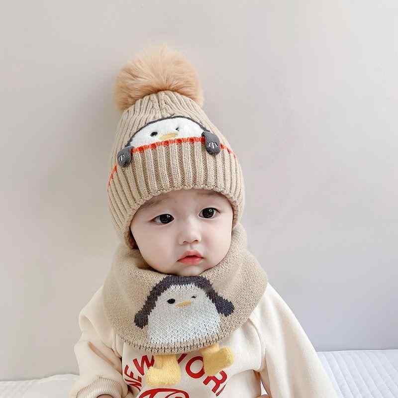 帽子 ベビー キッズ 赤ちゃん 子供用 男の子 女の子 男女兼用 ネックウォーマー セット 一体型 秋冬 防..