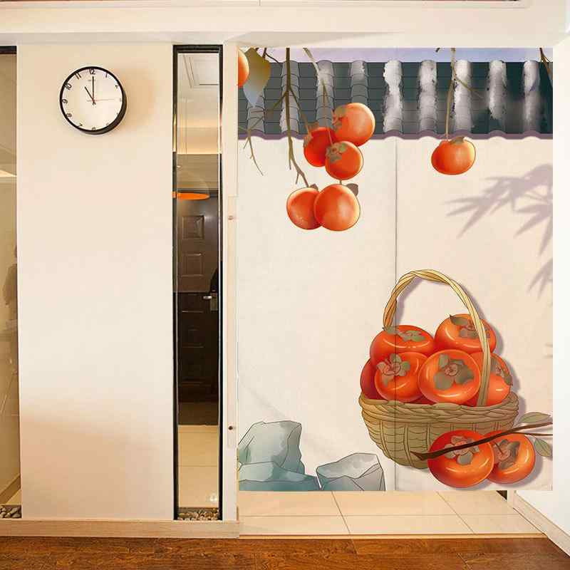 のれん 新中華風 モダンチャイナ 布製 間仕切り 目隠し 寝室 洗面所 トイレ キッチン 玄関 おしゃれ 風水 開運 インテリア 花柄 ポリエステル コットン(x2)