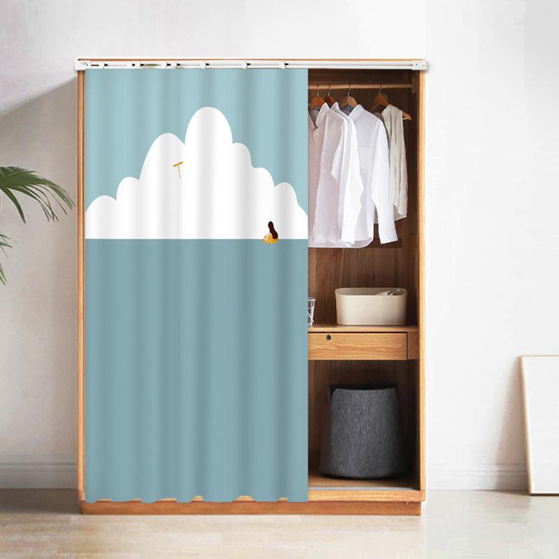 カーテン 穴あけ不要 スライドレール 目隠し 間仕切り 防塵 ホコリよけ オープンラック キャビネット ..