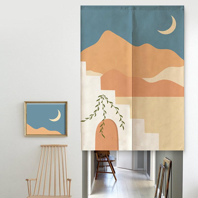 のれん ファブリック 間仕切り 目隠し カーテン キッチン トイレ 洗面所 玄関 廊下 脱衣所 リビング 子..