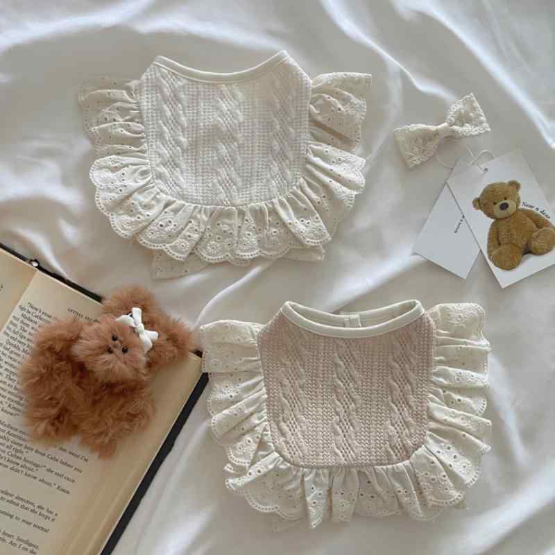 犬猫用 小型犬 ベスト ニット フリル リボン付き かわいい おしゃれ 韓国風 インスタ映え 春秋 お散歩 ..