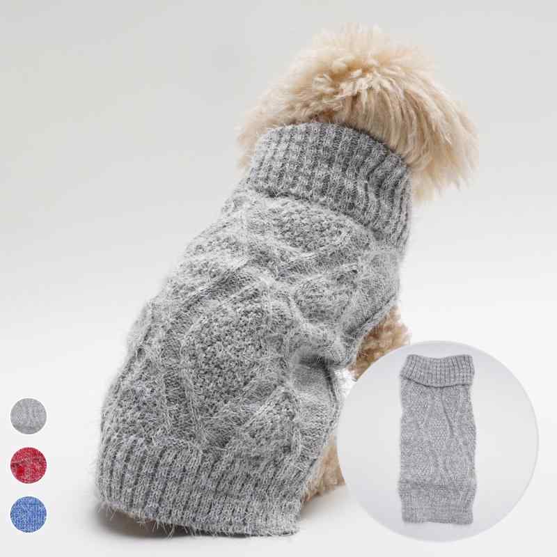 ペットウェア 犬用 秋冬 カジュアルスタイル フェザーヤーン ニット アクリル素材 柔らか 肌触り 立体..