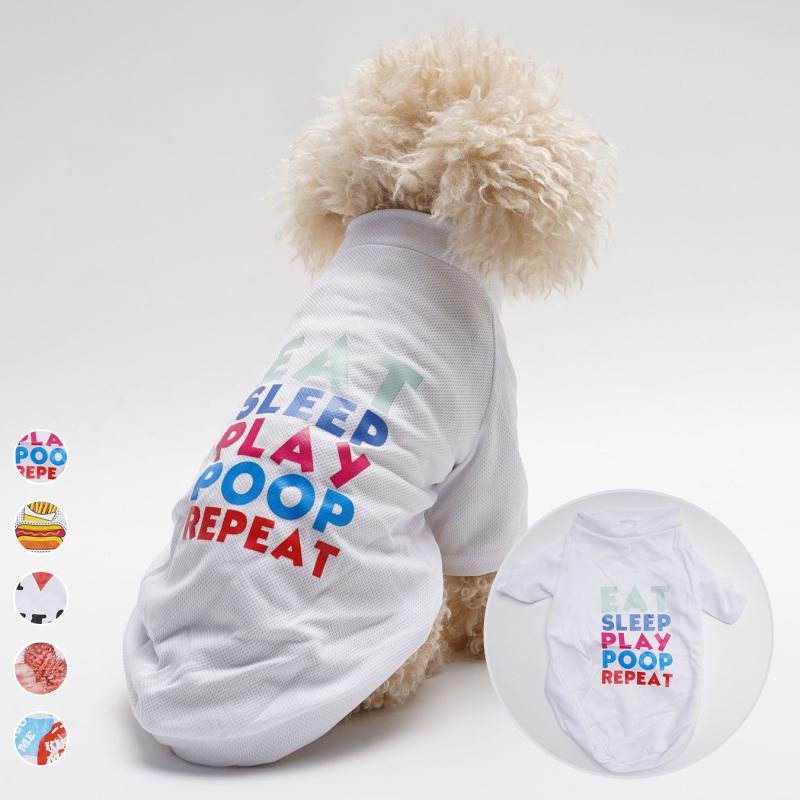 ドッグウェア Tシャツ トップス 春夏 綿 コットン ポリエステル 薄手 軽量 英国風 カジュアル トイプー..