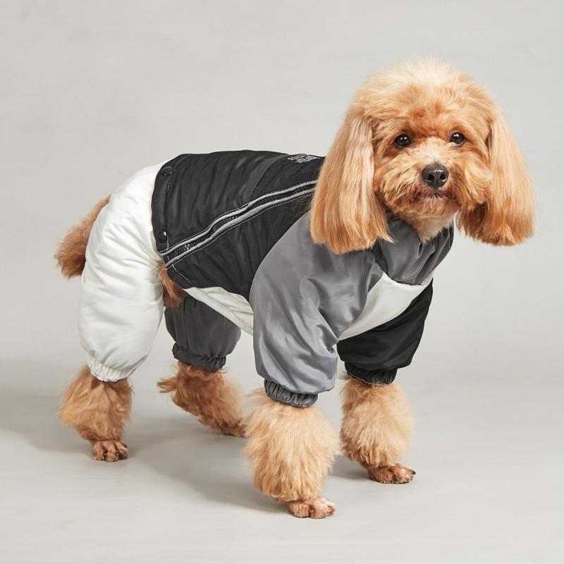楽天花りぼんドッグウェア 冬 あったか 保温 犬用 ポリエステル素材 三色 アウトドア 散歩 お出かけ リードフック Dカン 取り外し式 中綿ジャケット コート カジュアルスタイル