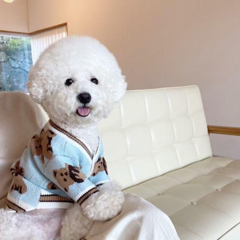 ペットウェア ニット 小型犬 猫 秋冬用 シュナウザー プードル ポメラニアン ビション テディベア くま..
