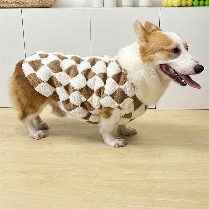 犬服 コーギー ダックスフンド 柴犬 中型犬用 秋冬 厚手 裏起毛 防寒 保温 あったか ベスト 中綿入り ..