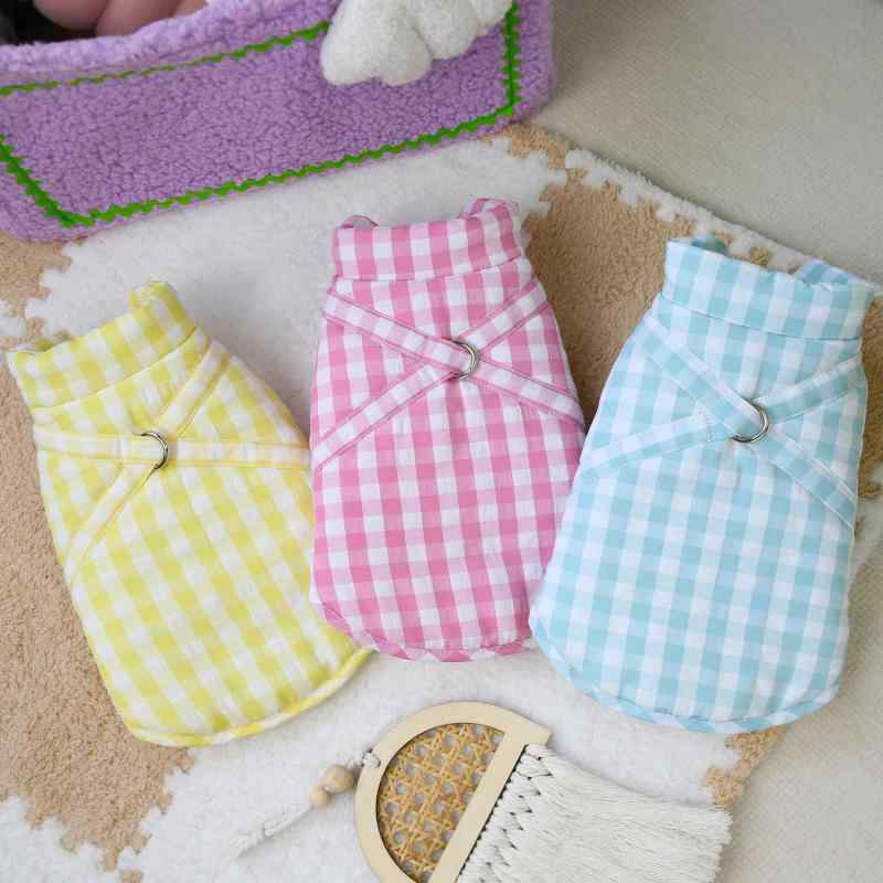 ペットウェア 犬 猫用 ドッグウェア 秋冬 防寒 保温 厚手 綿 袖あり リード穴付き 小型犬用 つなぎ あ..