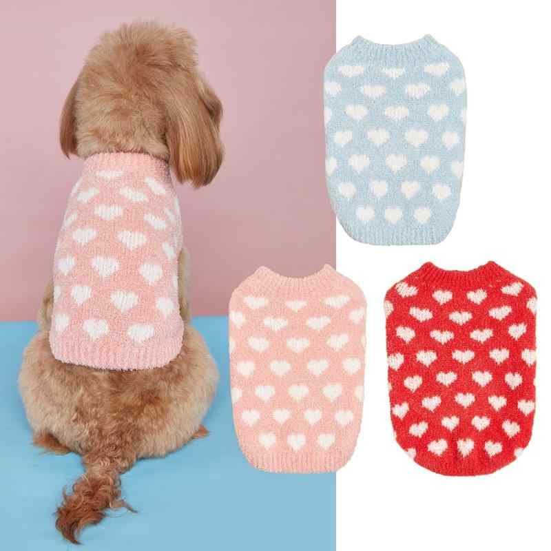 ドッグウェア ゆったり ルーズフィット ふわふわ 柔らか モヘア プリンセス ハート柄 バレンタイン ラ..