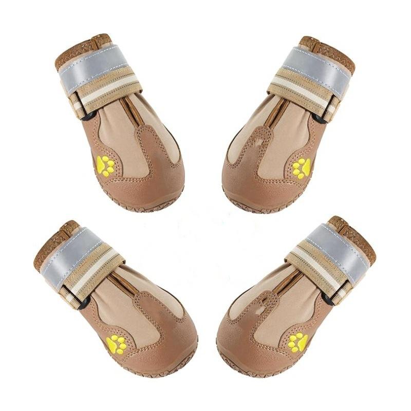 犬用ブーツ 大型犬 中型犬用 防水 防滑 肉球保護 爪保護 保温 耐久性 ゴム底 カジュアル レインブーツ ..