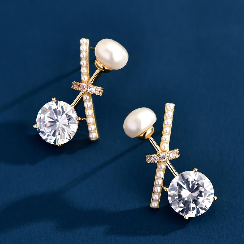 ピアス レディース S925シルバー 淡水パール フレンチスタイル シンプル リボン スタッドピアス 春夏 ゴールド おしゃれ フェミニン 普段使い デート