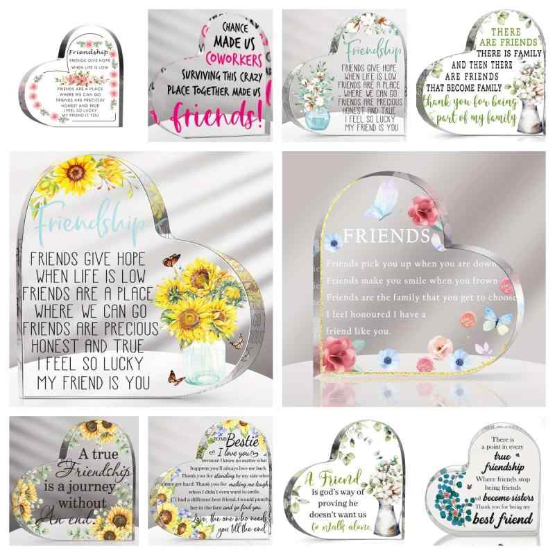 置物 ハート型 アクリル 立体 花柄プリント 透明 モダン シンプル インテリア オブジェ 卓上飾り プレゼント ギフト 贈り物 友人 家族 大切な人 誕生日 記念日 お祝い(x2)