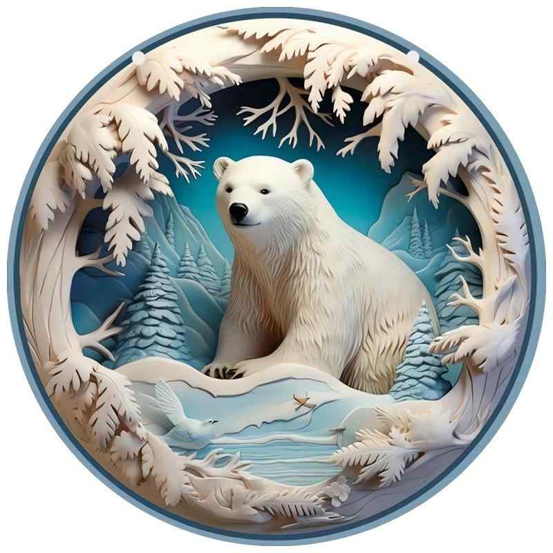 クリスマス飾り 木製 ドアプレート 円形 ラウンド サインボード ウォールデコ 壁掛け オーナメント デコレーション 玄関 リビング ホームデコレーション モダン シンプル インテリア雑貨(x2)