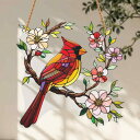 サンキャッチャー ウォールデコレーション カラフル かわいい アニメ風 カーディナル 花 アクリル製 おしゃれ 吊り下げオーナメント クリスマス ギフト プレゼ...