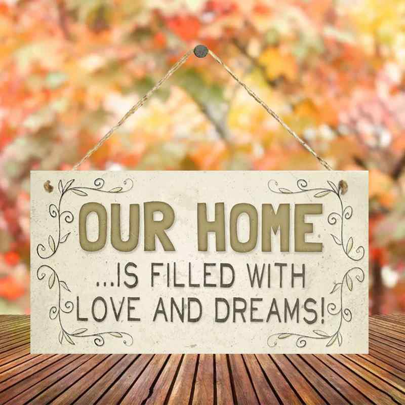 ドアプレート 木製 ウッド 長方形 おしゃれ モダン サイン 玄関 表札 ホームデコレーション 壁掛け 飾り板 ボックスウッド クリエイティブ インテリア(x2)