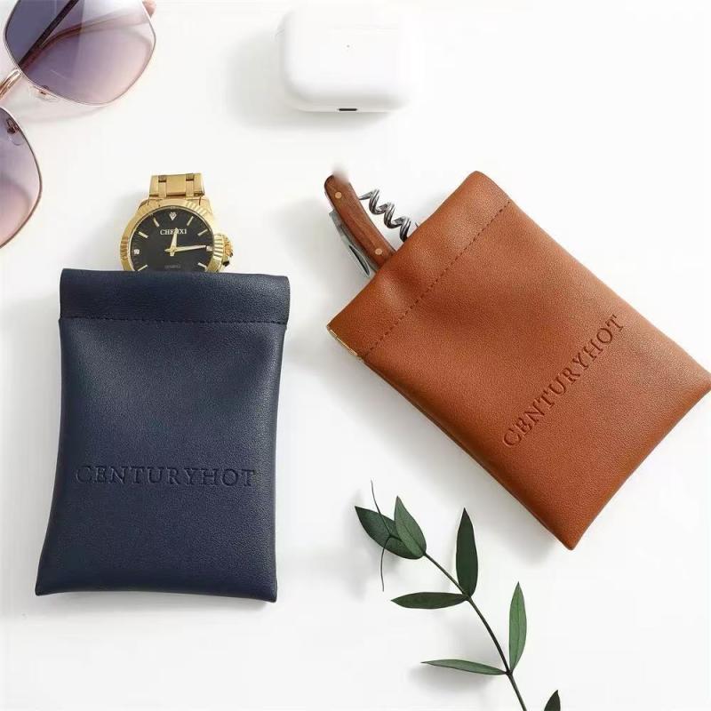 マルチポーチ バネ口金式 化粧ポーチ リップ 鍵 充電ケーブル アクセサリー 小銭 収納 携帯用 ミニ PU..