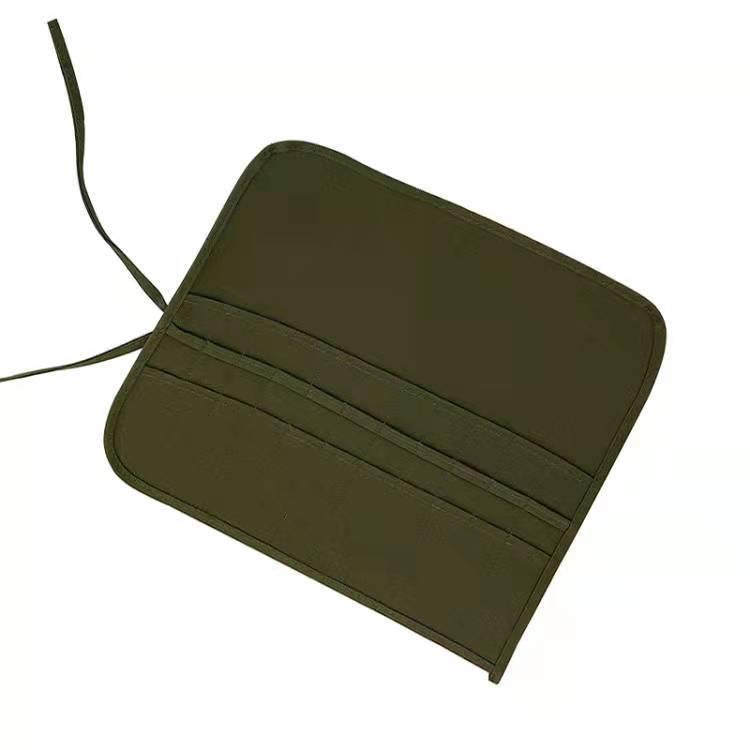 筆巻き ユニセックス 綿帆布 絵画用ブラシ 鉛筆 色鉛筆 収納 整理 ロールケース ペンケース 携帯 多機..