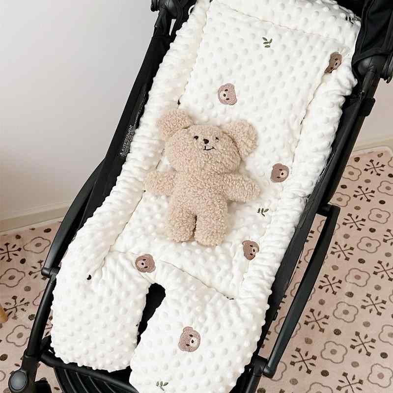 ベビーカーシート ベビー 乳幼児 秋冬用 あったか 保温 ドットボア フリース ベビーカーマット チェア..