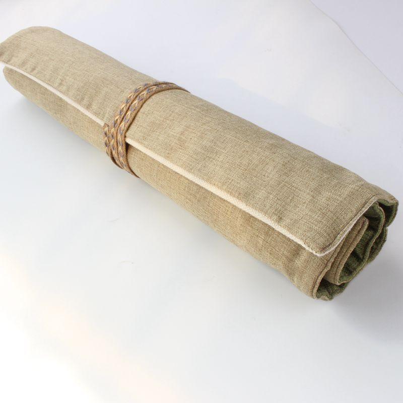 筆巻き 男女兼用 帆布製 大容量 水彩画材 書道用品 絵画 美術 収納 ロールペンケース 10本用 携帯用 持..