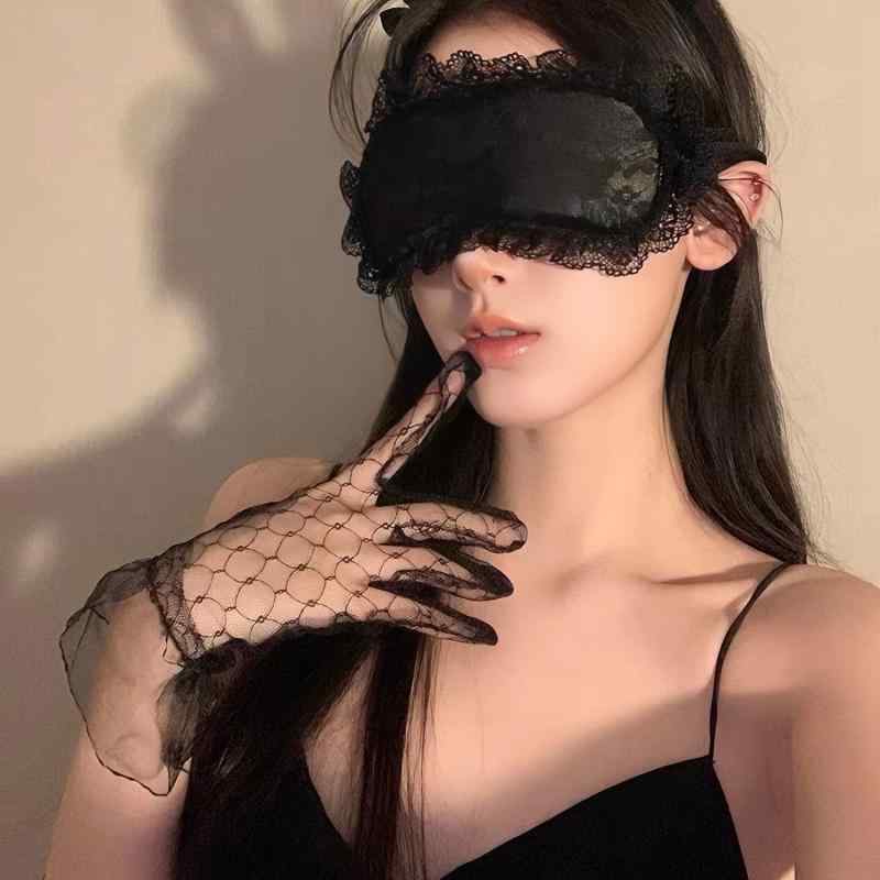 アイマスク レディース レース 目隠し 黒 セクシー 禁欲系 遮光 快眠 睡眠用 安眠 ナイトマスク リボン..