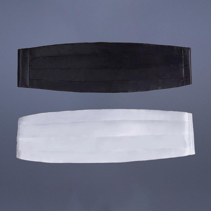 カマーバンド メンズ 男性用 白黒 モノクロ ウエストベルト 舞台 合唱 発表会 演奏会 礼服 フォーマル..