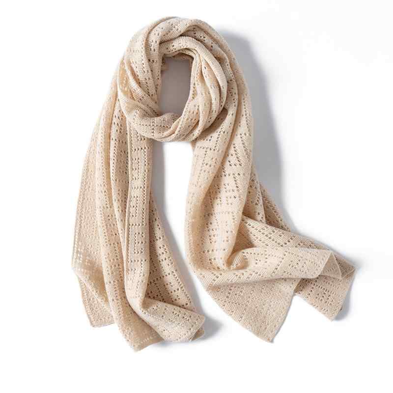 ストール カシミヤ かぎ針編み 透かし編み 長方形 大判 マフラー ショール ネックウォーマー 2WAY 冬 保温 カジュアル シンプル ファッション 通勤 チェック柄