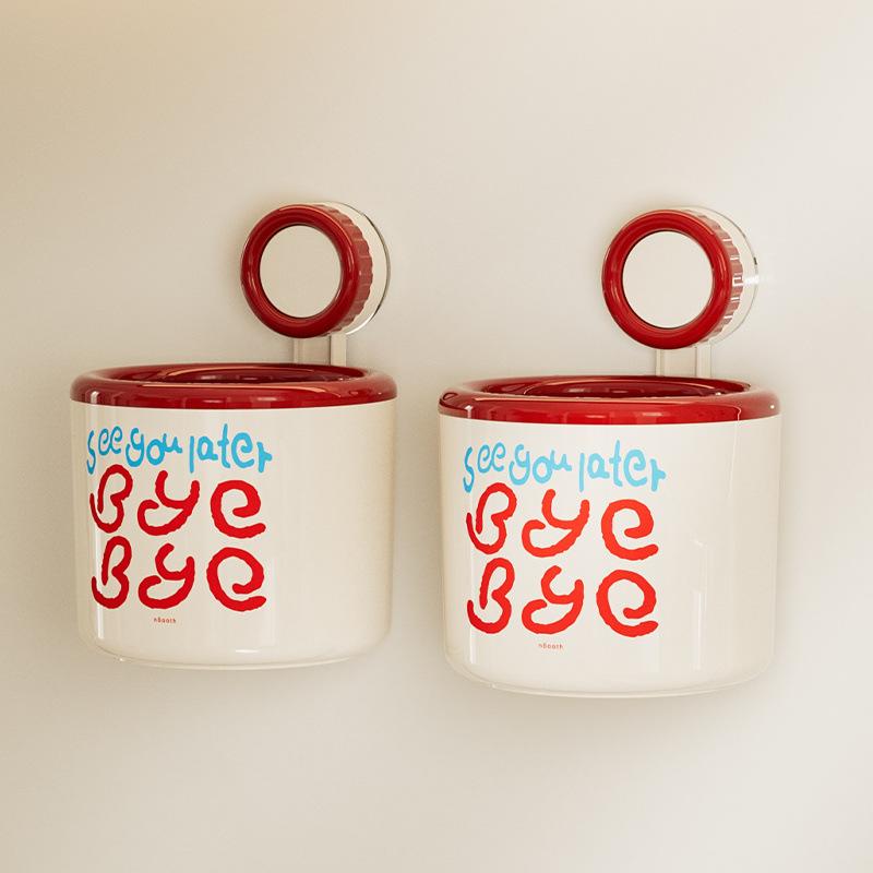 ダストボックス 吸盤 壁掛け式 ミニ 小型 スクエア ごみ箱 洗面所 トイレ 卓上 デスク用 フェイスタオ..