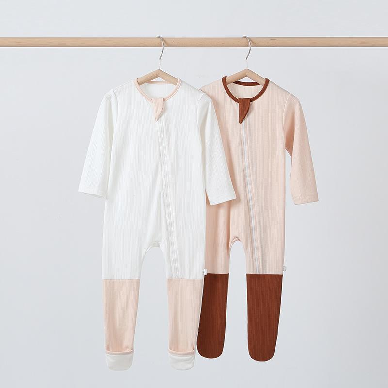 ロンパース 新生児 ベビー服 男女兼用 純綿 コットン 肌に優しい 長袖 薄手 インナー パジャマ ルーム..