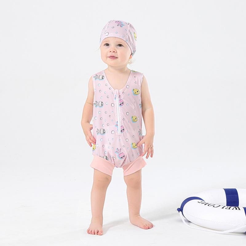 水着 キッズ 女の子 ワンピース ノースリーブ 接触冷感 再生繊維 ポリエステル UVカット 速乾 かわいい プール 海水浴 春夏