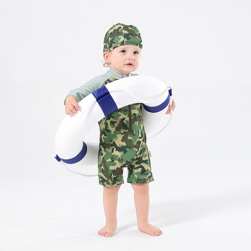 水着 スイムウェア 男女兼用 ベビー キッズ 子供 男の子 女の子 ワンピース 連体 半袖 ビーチ プール 海水浴 夏 レジャー 再生繊維 ポリエステル 吸水速乾