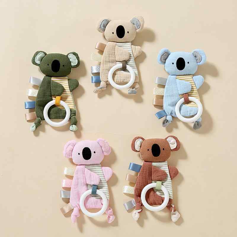 ベビー 安撫ブランケット 赤ちゃん ぬいぐるみ 歯固め 口に入れても安心 ドットフリース 動物型 カシャカシャ音 布製 ぐずり対策 寝かしつけ