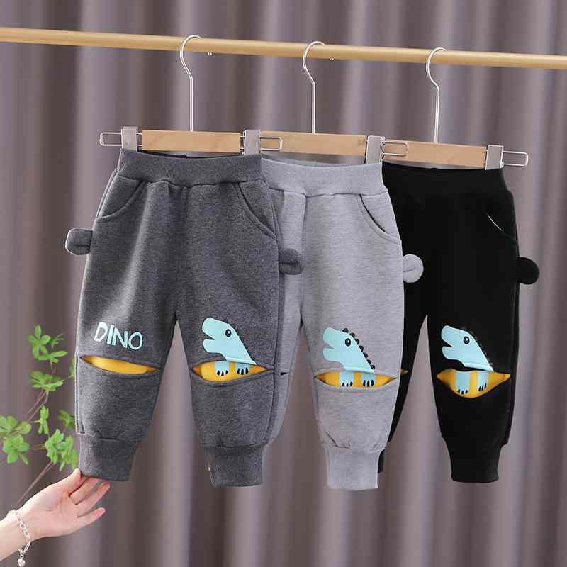 パンツ ベビー 男の子 裏起毛 恐竜柄 スウェット 長ズボン 綿 コットン 秋冬 暖かい 快適 おしゃれ か..
