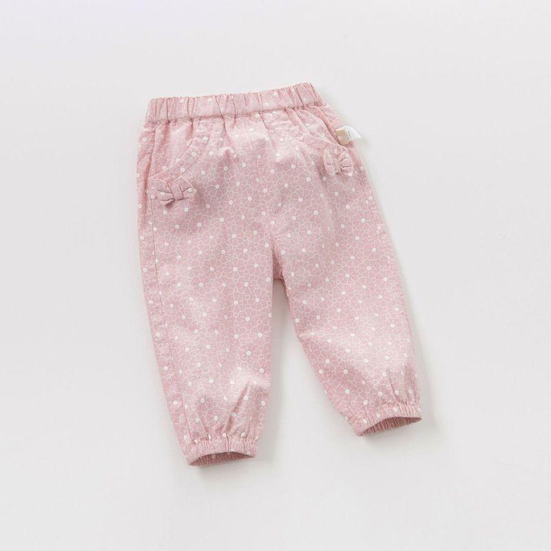 パンツ キッズ 女の子 ベビー 春秋 韓国風 カジュアル 花柄 リボン ジョガーパンツ 綿 ピンク 柔らかい..