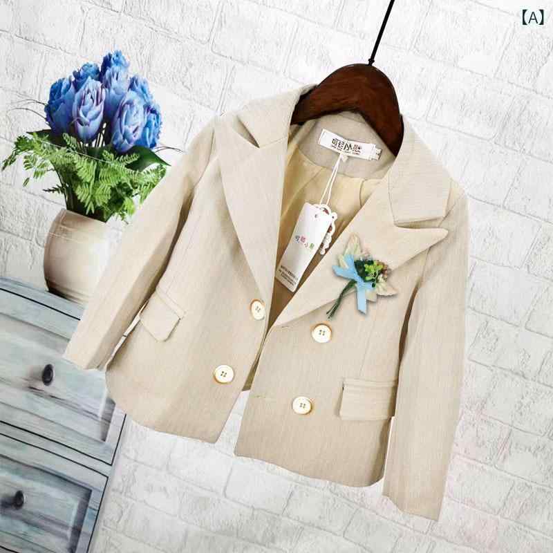 ジャケット キッズ ダブルブレスト ブリティッシュスタイル 英国風 フォーマルウェア 発表会 結婚式 七五三 入園式 入学式 卒業式 セレモニースーツ 綿混 ポ...