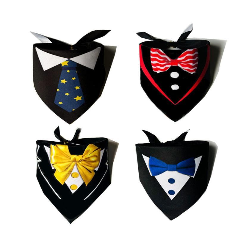 ペット用スカーフ 犬猫用 蝶ネクタイ バンダナ ブリティッシュスタイル おしゃれ かわいい 三角巾 スタ..