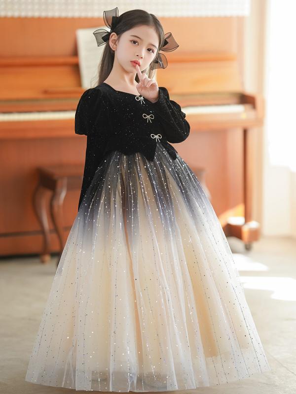 ワンピース 女の子 キッズ 女児 ガールズ プリンセスドレス フォーマルドレス 発表会 演奏会 結婚式 パ..