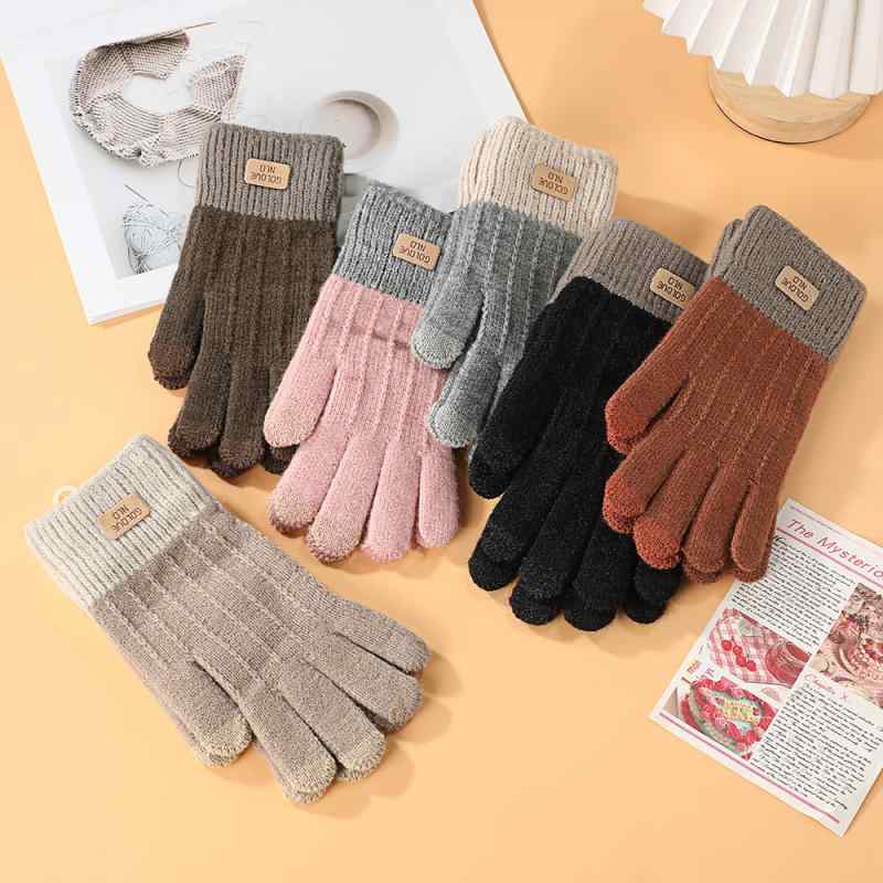 手袋 男女兼用 メンズ レディース 裏起毛 防寒 保温 冬 タッチパネル対応 5本指 グローブ 運転 ドライ..