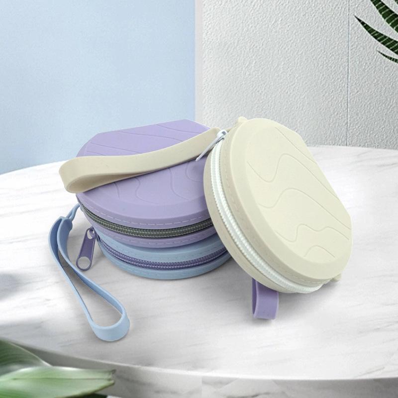 小銭入れ ユニセックス 丸型 ミニ コインケース かわいい コンパクト シリコン製 防水 抗菌 耐摩耗性 丈夫 アウトドア 携帯用 ポータブル 普段使い デイリーユース 収納力 おしゃれ 多機能 カラバリ豊富